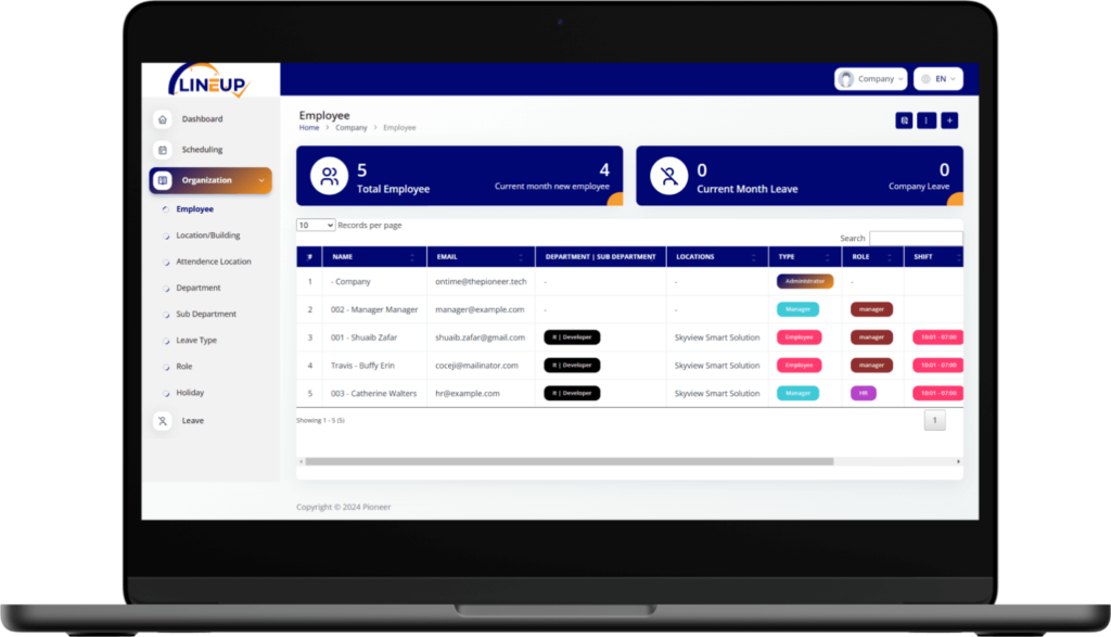Staff Scheduling Portal